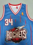 NBA 34 Olajuwon Rockets 1996-97 Maillot Retro bleu